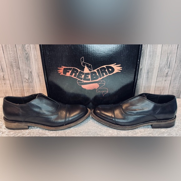 Freebird Men's Detrick Oxford Dress Slip On Leather Low Heel Black Size 10. - Picture 5 of 12